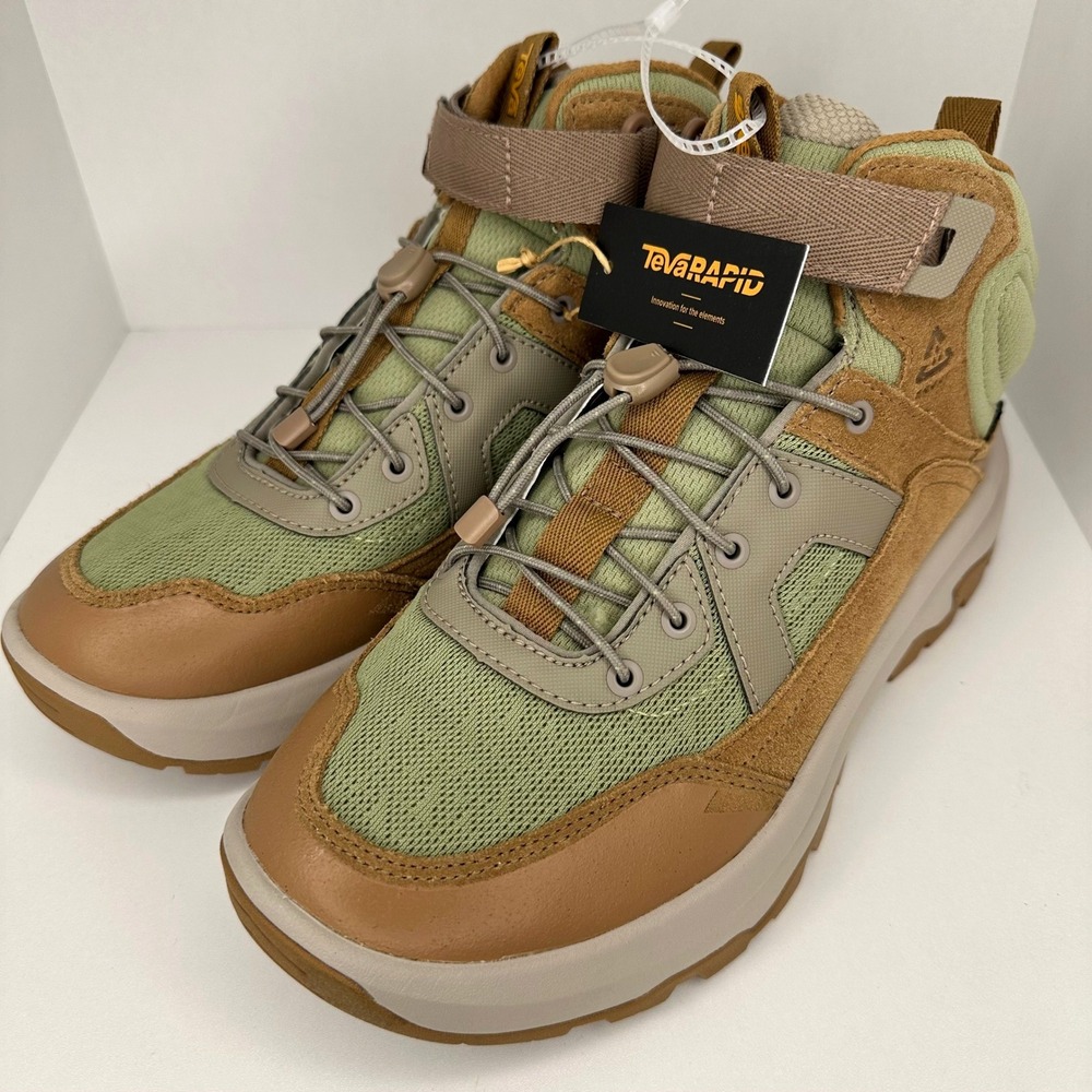 Teva Womens Hiking Boots 8.5 Green NEW Ridgeview Mid RP Waterproof Gorpcore